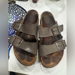 Birkenstock women’s green Double Strap Sandals